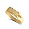 Ring - 9ct Yellow Gold Initial Blank Ring - by Hearts Forever Jewellers