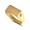 Ring - 9ct Yellow Gold Initial Blank Ring - by Hearts Forever Jewellers