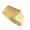 Ring - 9ct Yellow Gold Initial Blank Ring - by Hearts Forever Jewellers