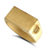 Ring - 9ct Yellow Gold Initial Blank Ring - by Hearts Forever Jewellers
