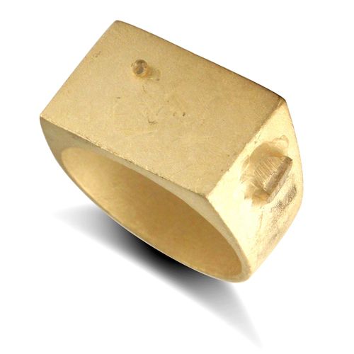 Ring - 9ct Yellow Gold Initial Blank Ring - by Hearts Forever Jewellers
