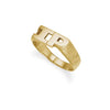 Ring - 9ct Yellow Gold Initial Blank Ring - by Hearts Forever Jewellers