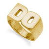 Ring - 9ct Yellow Gold Initial Blank Ring - by Hearts Forever Jewellers
