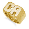 Ring - 9ct Yellow Gold Initial Blank Ring - by Hearts Forever Jewellers
