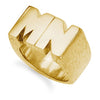 Ring - 9ct Yellow Gold Initial Blank Ring - by Hearts Forever Jewellers
