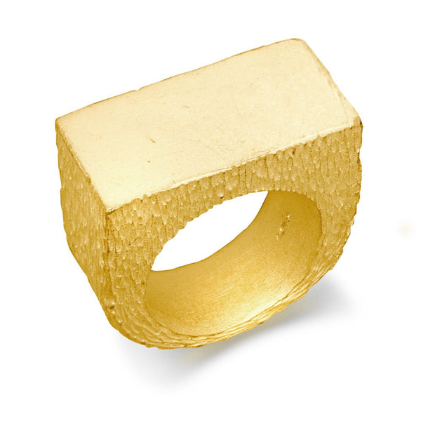 Ring - 9ct Yellow Gold Initial Blank Ring - by Hearts Forever Jewellers