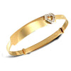 Cubic Zirconia Bracelet - 9ct Yellow Gold Childs Cubic Zirconia Expandable Bangle - by Hearts Forever Jewellers