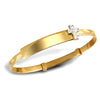 Cubic Zirconia Bracelet - 9ct Yellow Gold Childs Cubic Zirconia Expandable Bangle - by Hearts Forever Jewellers