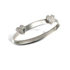 Cubic Zirconia Bracelet - 9ct White Gold Childrens / baby Cubic Zirconia Bangle - by Hearts Forever Jewellers