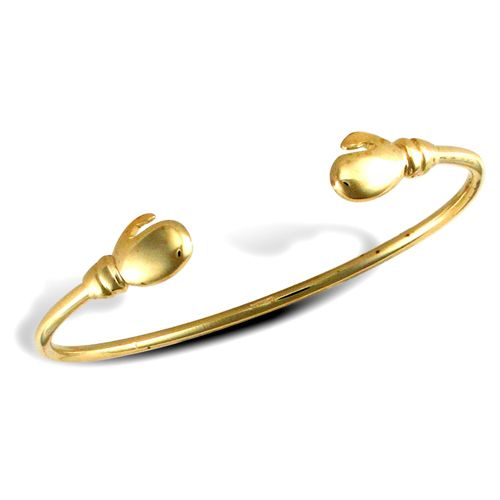 Bracelet - 9ct Yellow Gold Childrens / baby Bangle - by Hearts Forever Jewellers