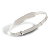 Bracelet - 9ct White 3mm Childrens / baby Expanding Id Bangle - by Hearts Forever Jewellers