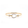 Cubic Zirconia Bracelet - 9ct Yellow CZ set child hook bangle - by Hearts Forever Jewellers