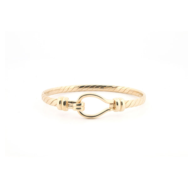 Bracelet - 9ct Yellow child hook bangle - by Hearts Forever Jewellers