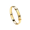 Diamond Bracelet - 9ct Yellow Gold Childs 3mm Diamond Cut Expandable Bangle - by Hearts Forever Jewellers