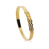 Bracelet - 9ct Yellow Gold Childs 2mm Mosaic Expandable Bangle - by Hearts Forever Jewellers