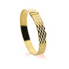 Bracelet - 9ct Yellow Gold Childs 2mm Mosaic Expandable Bangle - by Hearts Forever Jewellers