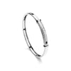 Diamond Bracelet - 9ct Yellow Gold Childs 3mm Diamond Cut Expandable Bangle - by Hearts Forever Jewellers