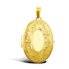 Necklace - 9ct Yellow Gold Oval Locket - by Hearts Forever Jewellers