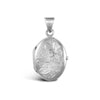 Necklace - 9ct White Gold Oval Locket - by Hearts Forever Jewellers