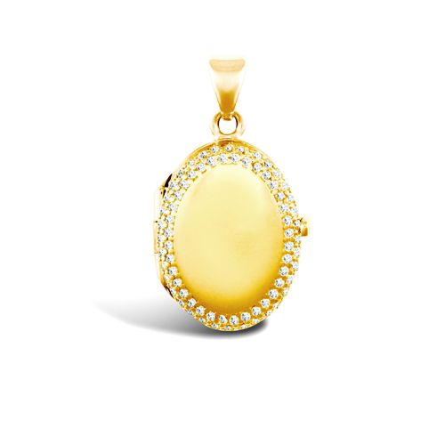 Necklace - 9ct Yellow Gold Oval Locket - by Hearts Forever Jewellers