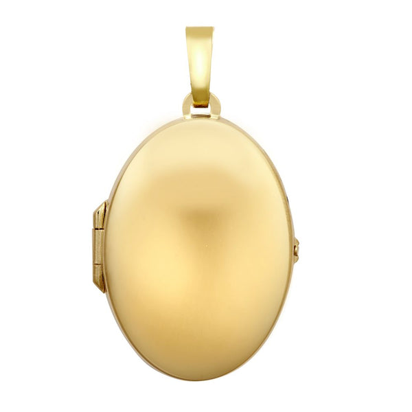 Necklace - 9ct Yellow Gold Polished Oval Locket 19 x 28mm - by Hearts Forever Jewellers