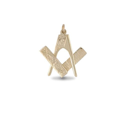 Necklace - 9ct Yellow Gold Masonic Pendant - by Hearts Forever Jewellers