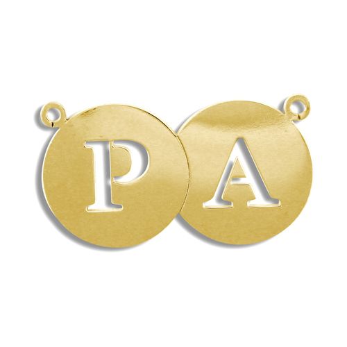 Necklace - 9ct Yellow Gold Personalised Initial Discs - by Hearts Forever Jewellers