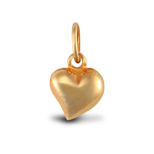 Necklace - 9ct Yellow Gold Heart Charm - by Hearts Forever Jewellers