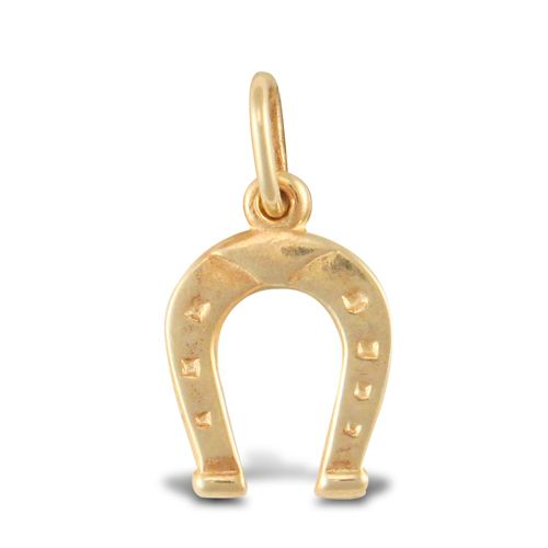 Necklace - 9ct Yellow Gold Horseshoe Charm - by Hearts Forever Jewellers
