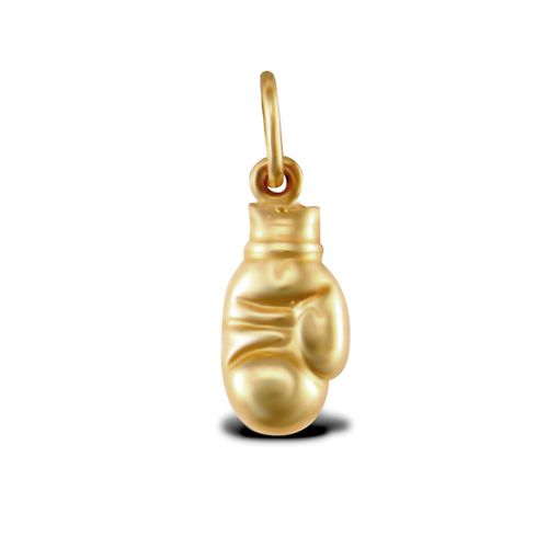 Necklace - 9ct Yellow Gold Single Boxing Glove Charm - by Hearts Forever Jewellers