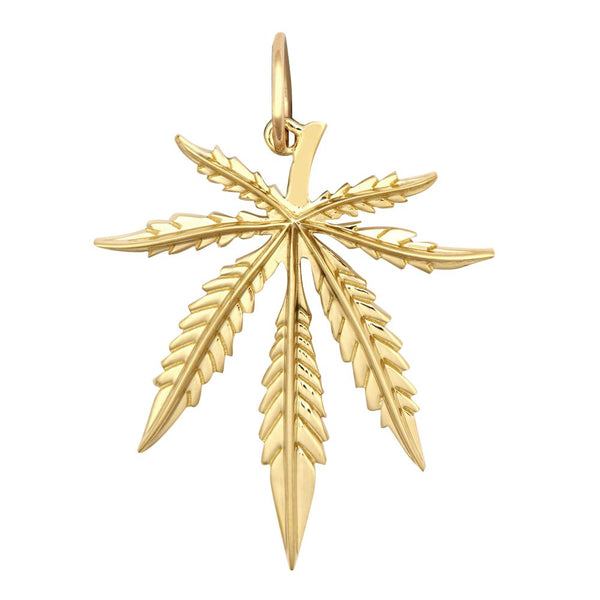 Necklace - 9ct Yellow Gold Leaf Pendant - by Hearts Forever Jewellers