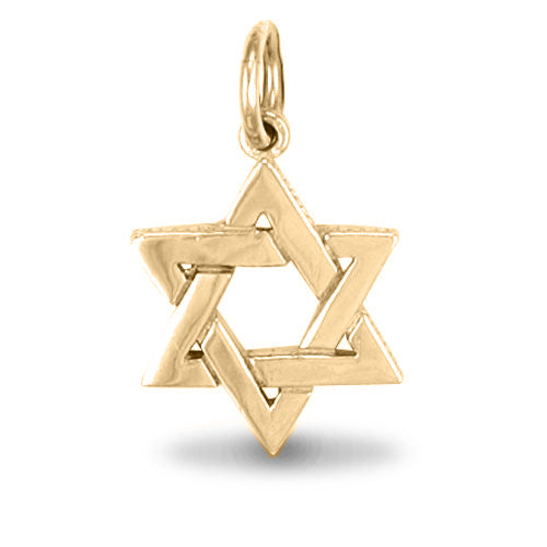 Necklace - 9ct Yellow Gold Star Of David Pendant - by Hearts Forever Jewellers