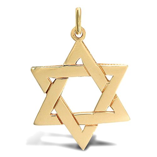 Necklace - 9ct Yellow Gold Star Of David Pendant - by Hearts Forever Jewellers