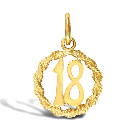 Necklace - 9ct Yellow Gold 18 Rope Pendant - by Hearts Forever Jewellers