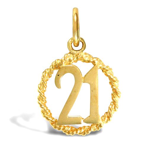 Necklace - 9ct Yellow Gold 21 Rope Pendant - by Hearts Forever Jewellers