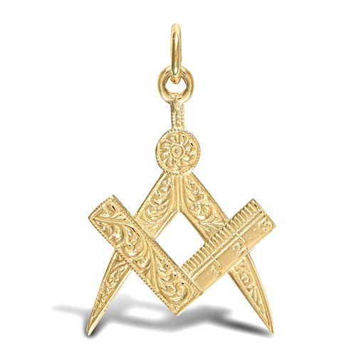 Necklace - 9ct Yellow Gold Masonic Pendant - by Hearts Forever Jewellers