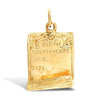 Necklace - 9ct Yellow Gold Birth Certificate Pendant - by Hearts Forever Jewellers