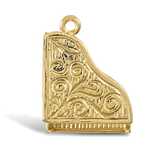 Necklace - 9ct Yellow Gold Grand Piano Pendant - by Hearts Forever Jewellers