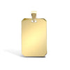 Necklace - 9ct Yellow Gold Dog Tag Pendant - by Hearts Forever Jewellers