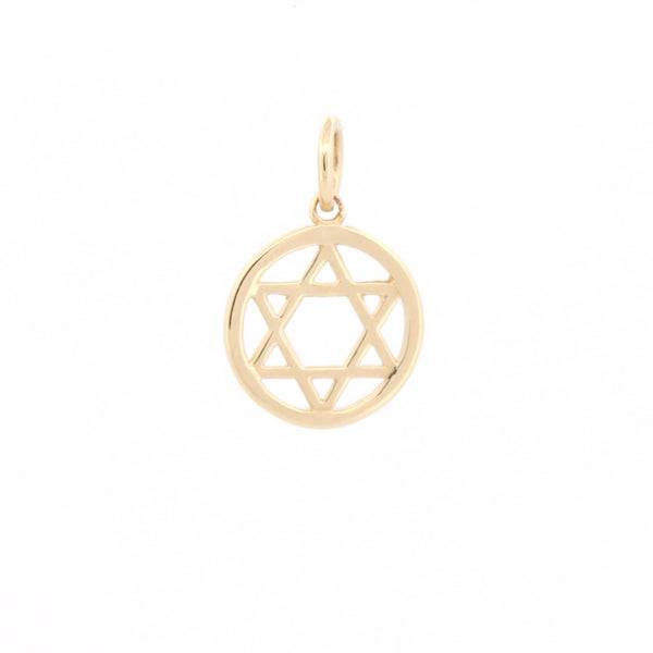 Necklace - 9ct Yellow Gold Star Of David Pendant - by Hearts Forever Jewellers