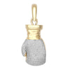 Cubic Zirconia Necklace - 9ct Yellow Gold CZ Set Boxing Glove Pendant - by Hearts Forever Jewellers