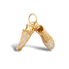 Cubic Zirconia Necklace - 9ct Yellow Gold CZ set pair football boots - by Hearts Forever Jewellers
