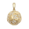 Cubic Zirconia Necklace - 9ct Yellow Gold CZ set Football pendant - by Hearts Forever Jewellers