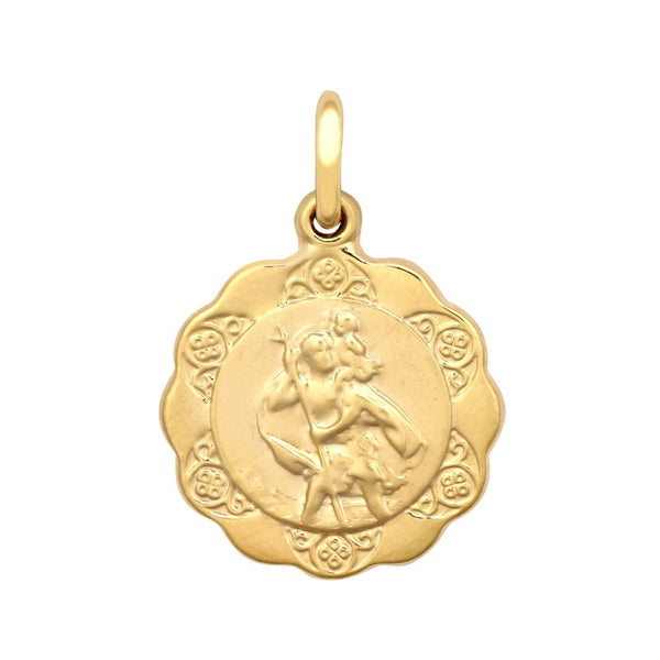 Necklace - 9ct Yellow St Christopher Pendant - by Hearts Forever Jewellers