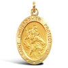 Necklace - 9ct Yellow Gold St Christopher Pendant - by Hearts Forever Jewellers