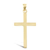 Necklace - 9ct Yellow Gold Plain Solid Cross - by Hearts Forever Jewellers