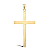 Necklace - 9ct Yellow Gold Plain Solid Cross - by Hearts Forever Jewellers