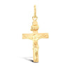 Necklace - 9ct Yellow Gold Plain Crucifix - by Hearts Forever Jewellers