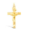 Necklace - 9ct Yellow Gold Plain Crucifix - by Hearts Forever Jewellers