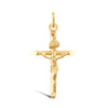 Necklace - 9ct Yellow Gold Plain Crucifix - by Hearts Forever Jewellers